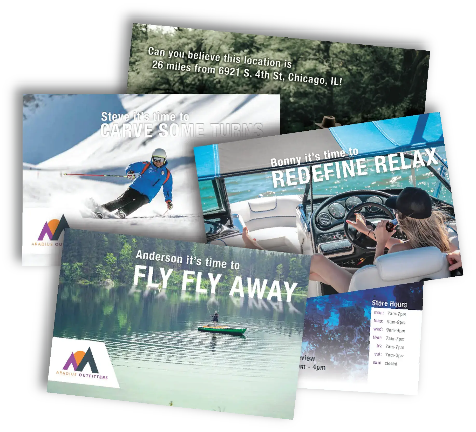 Variety of Outdoor Themed Mailers